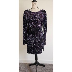 Multi-Colored Sequice Mini Dress